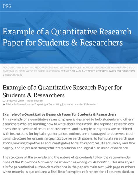 quantitative research paper example pdf